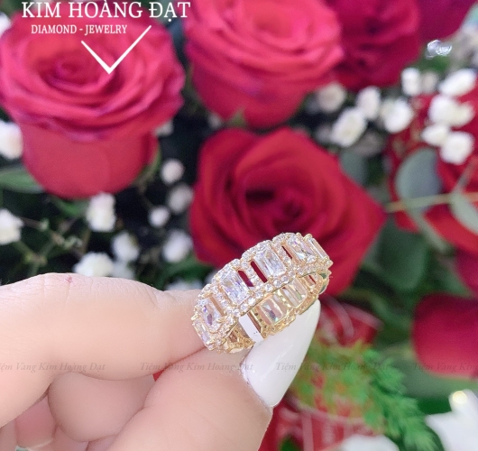 (NK005) Nhẫn kiểu_full hột_Vàng Ý