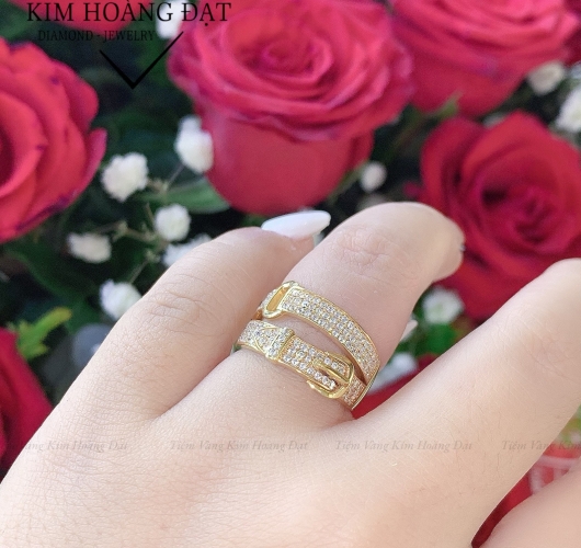 (NK012) Nhẫn kiểu_Thắt lưng_Vàng Ý