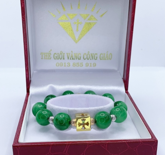 Vòng Mân Côi Đá Cẩm Thạch