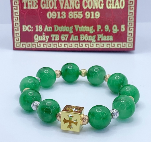 Vòng Mân Côi Đá Cẩm Thạch