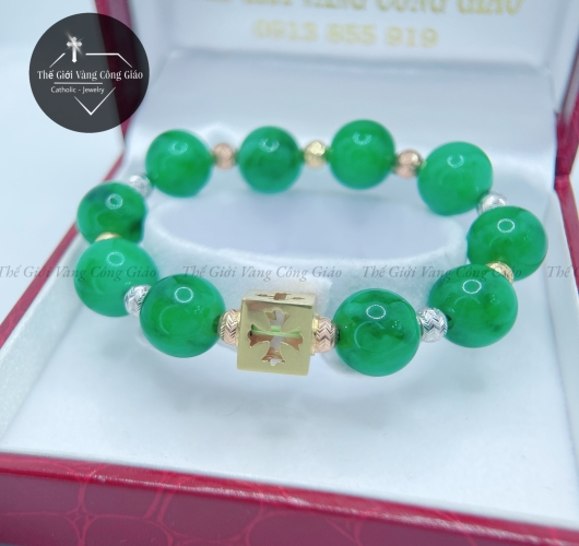 Vòng Mân Côi Đá Cẩm Thạch